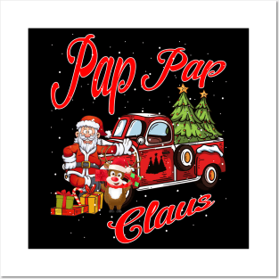 Pap Pap Claus Santa Car Christmas Funny Awesome Gift Posters and Art